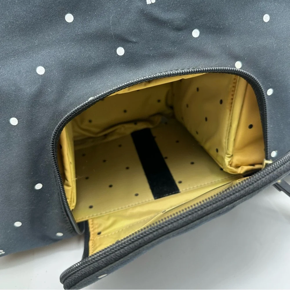 Kate Spade navy blue white‎ polka dot diaper bag baby tote